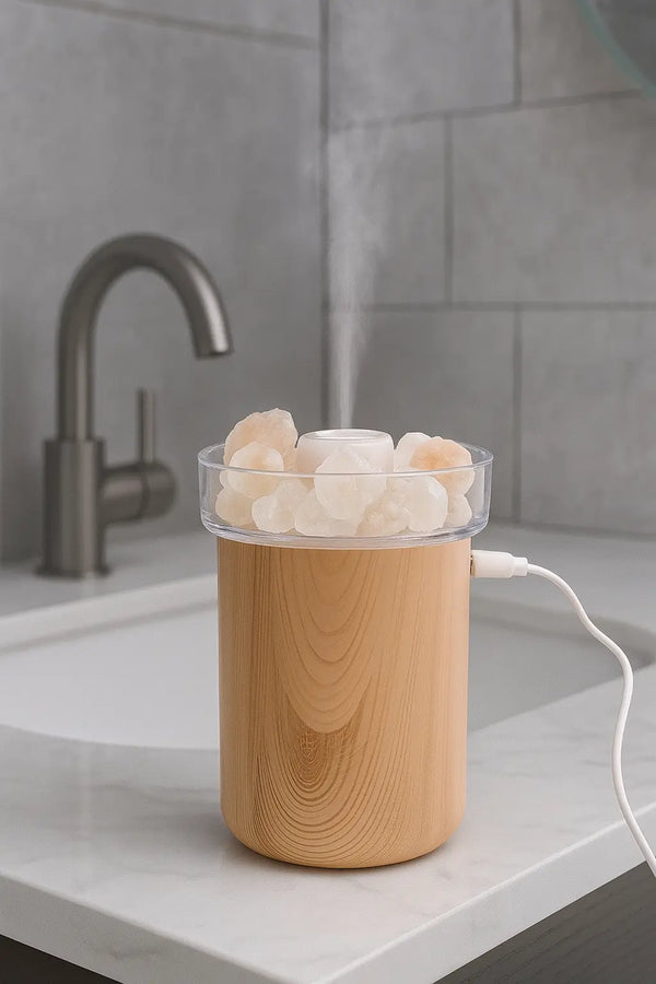 Humidificador con Piedras de Sal del Himalaya + 1 Esencia
